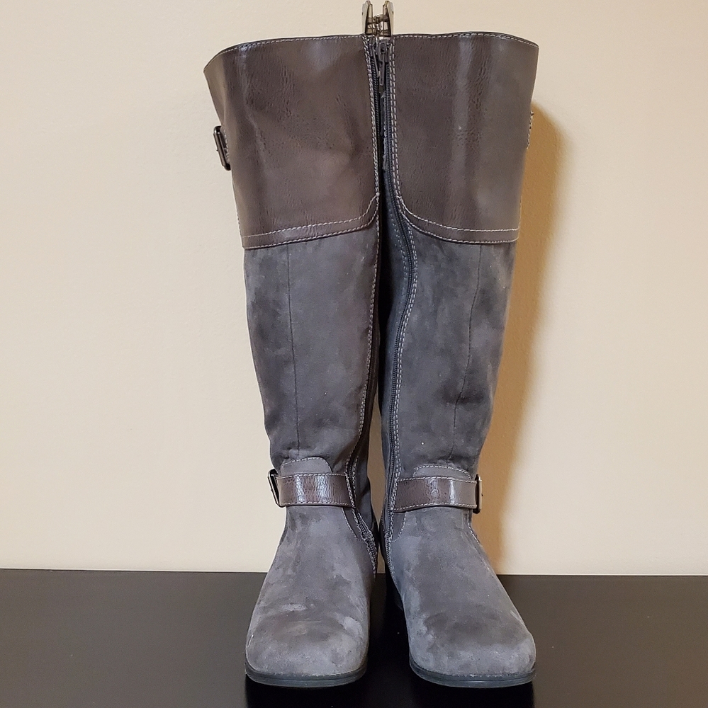 MIA Amore "Lolaa" Buckle Detailed Side Zip Riding Boots